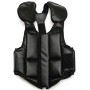 Back Zip Closure Black Chest Guard