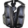 Back Zip Closure Black Chest Guard