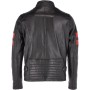 Mens Zip Closure Black Leather Biker Jacket