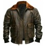 Mens Distressed Brown G1 Aviator A2 Bomber Leather Jacket
