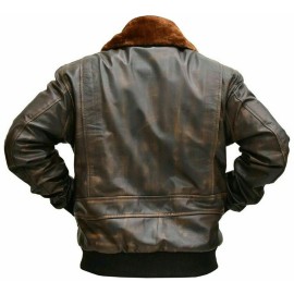 Mens Distressed Brown G1 Aviator A2 Bomber Leather Jacket