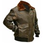 Mens Distressed Brown G1 Aviator A2 Bomber Leather Jacket