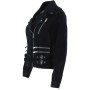 Ladies Split Suede Biker Jacket Black