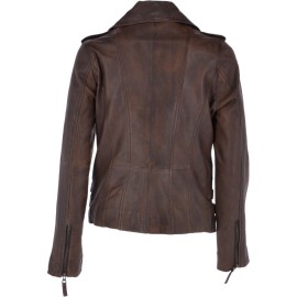 Women's Slim Fit Antique Leather Biker Jacket